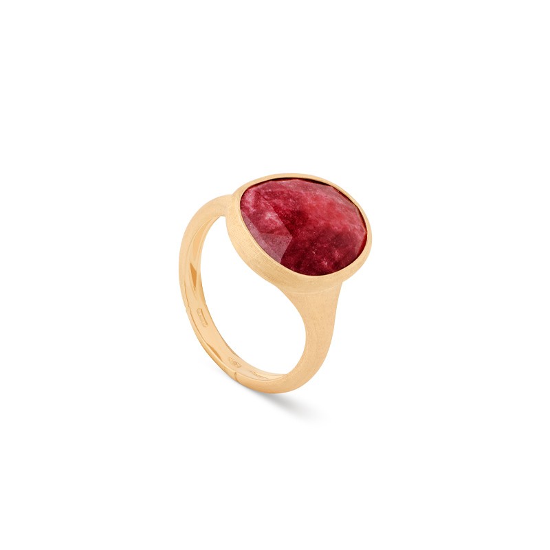 18K Yellow Gold Ring with Thulite