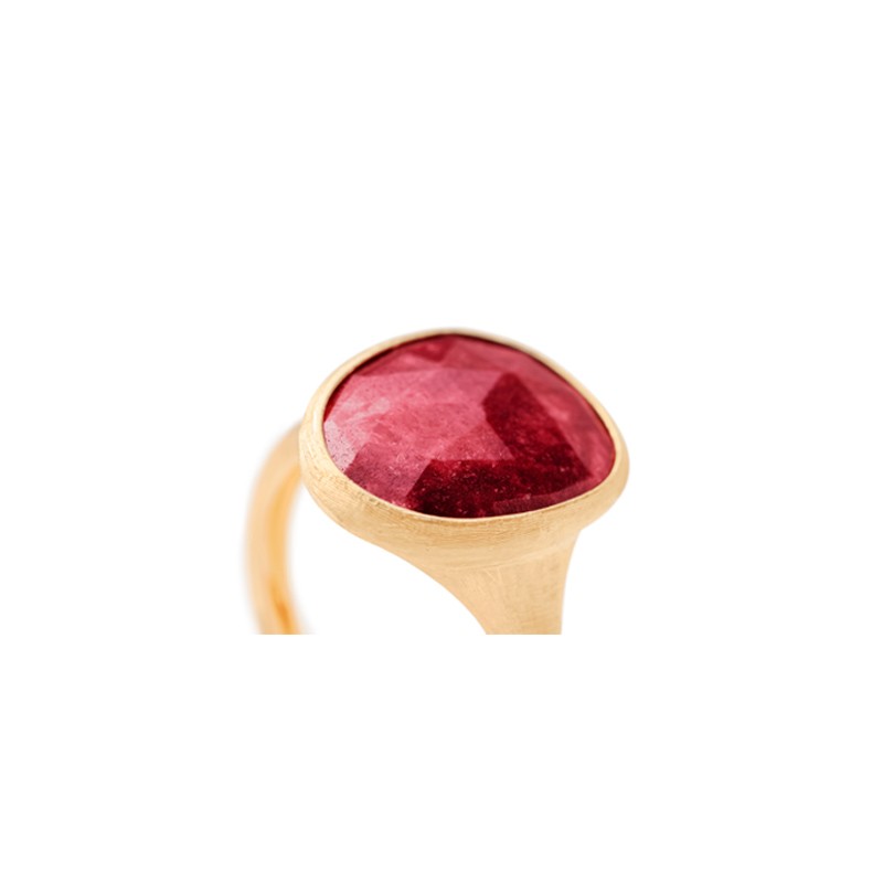 18K Yellow Gold Ring with Thulite