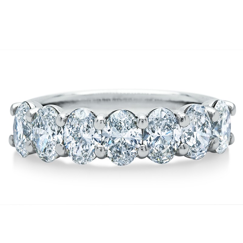 Platinum 7 Stone Diamond Ring