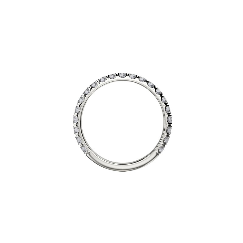 18K White Gold Diamond Wedding Band