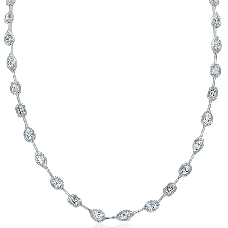 18k White Gold Diamond Necklace