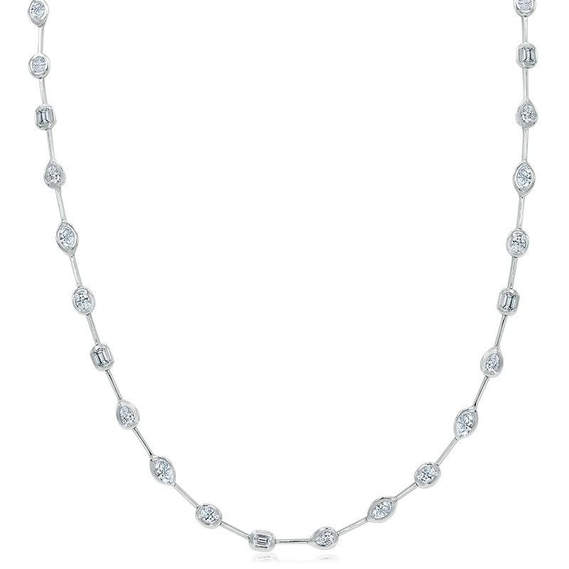 18k White Gold Diamond Necklace