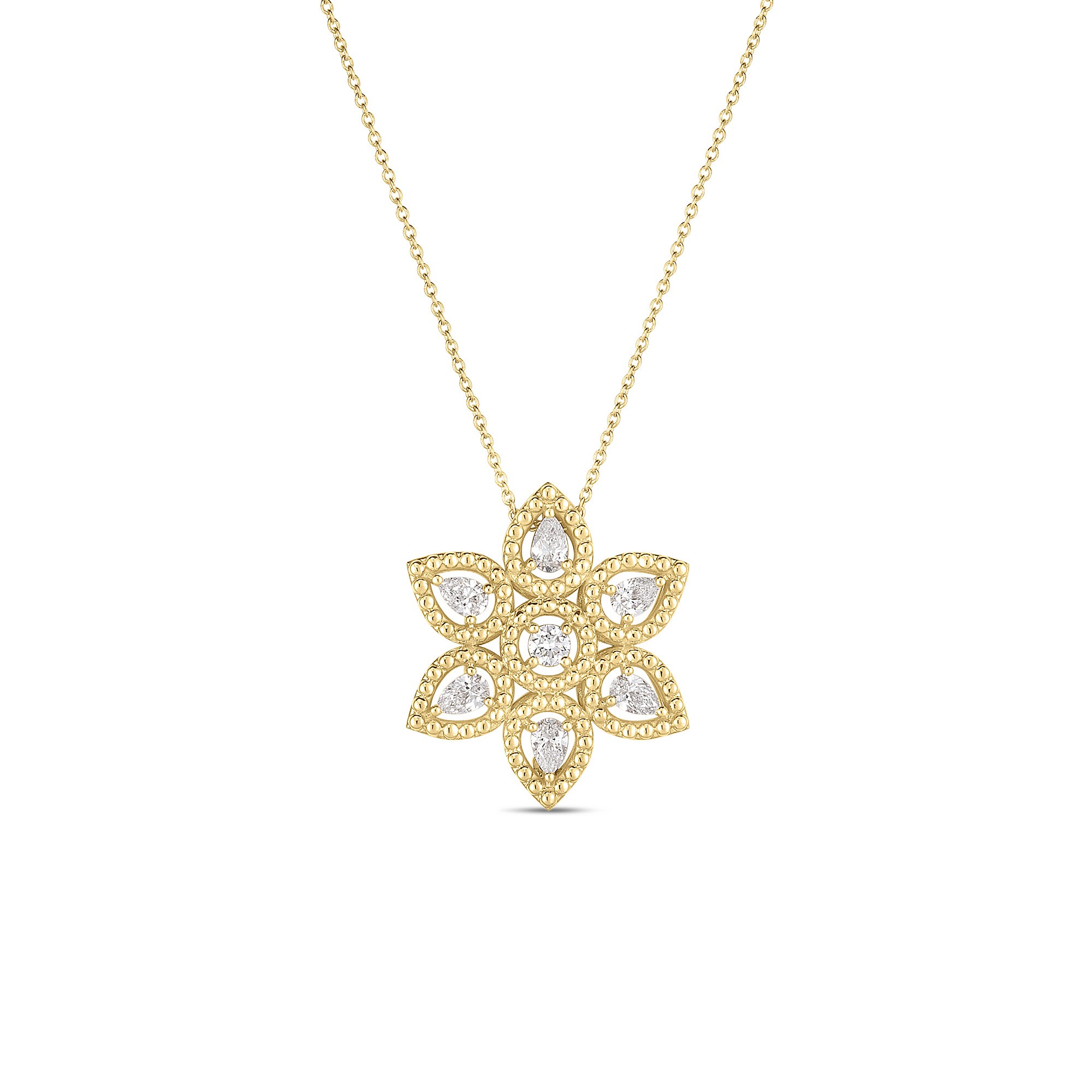18K Yellow Gold Dolcetto Diamond Star Necklace