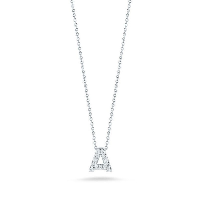TINY TREASURES DIAMOND LOVE LETTER NECKLACE