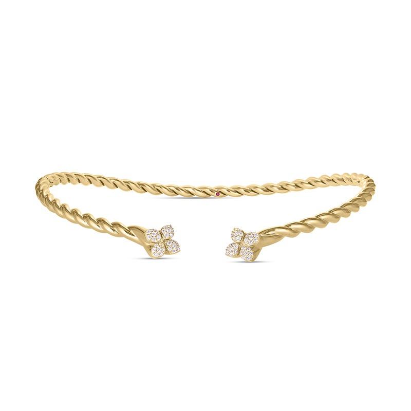 18K Yellow Gold Love in Verona Diamond Twist Collar Necklace