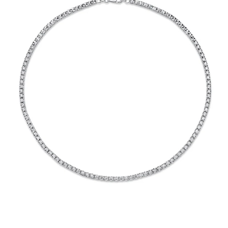 White Gold Diamond Tennis Necklace