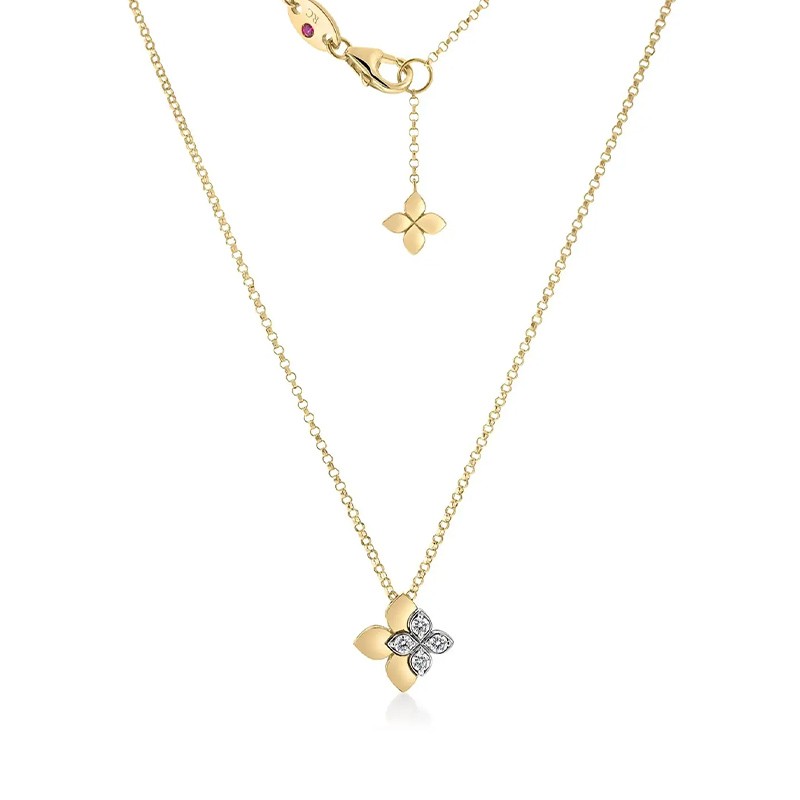 LOVE IN VERONA DIAMOND FLOWER NECKLACE