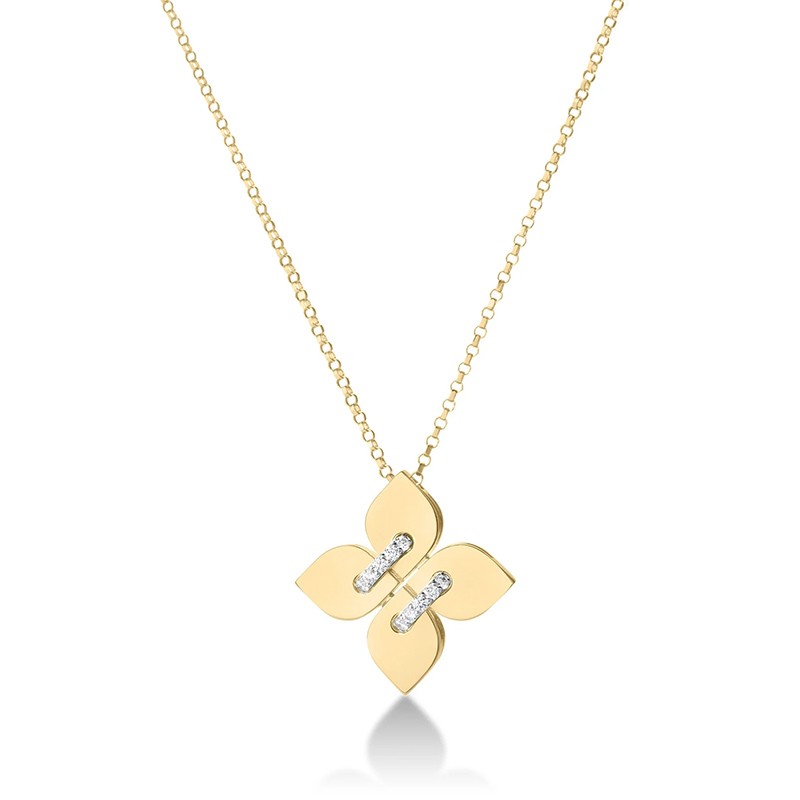 LOVE IN VERONA DIAMOND FLOWER NECKLACE