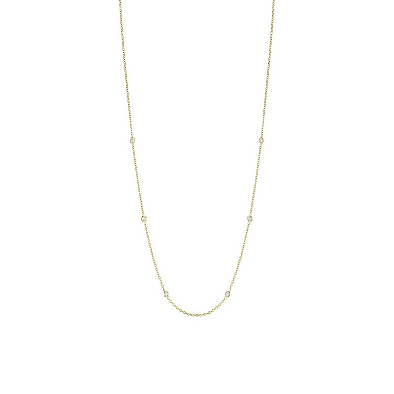18K Yellow Gold Diamonds by the Yard Chain
