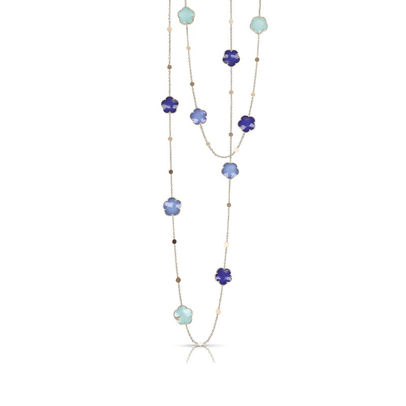 18K Rose Gold Petit Joli Mixed Gemstone Sautoir Necklace