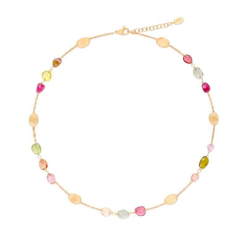 18K Yellow Gold Tourmaline Necklace
