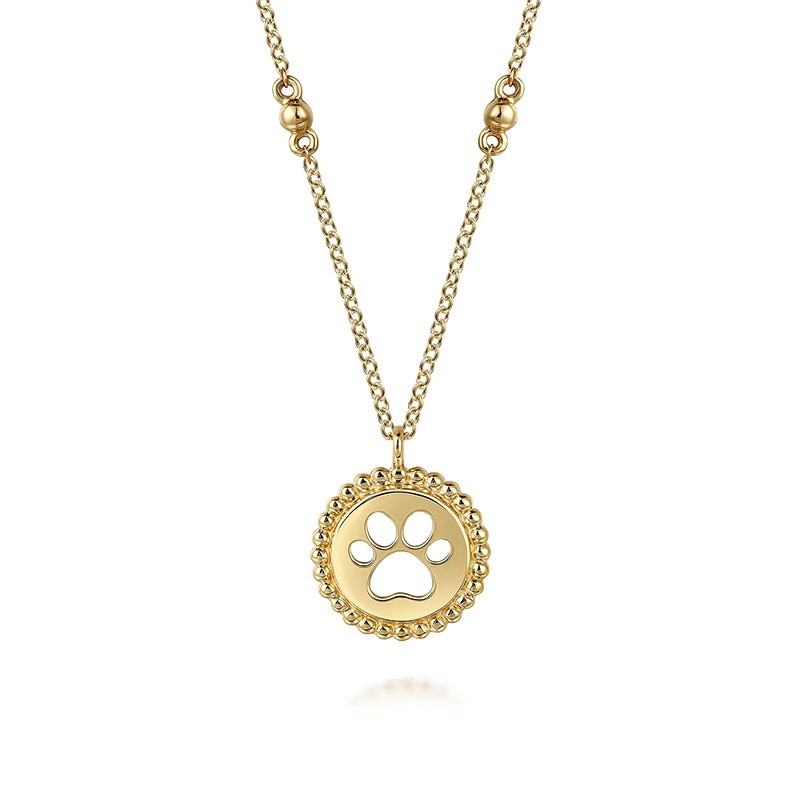 14K Yellow Gold Medallion Necklace