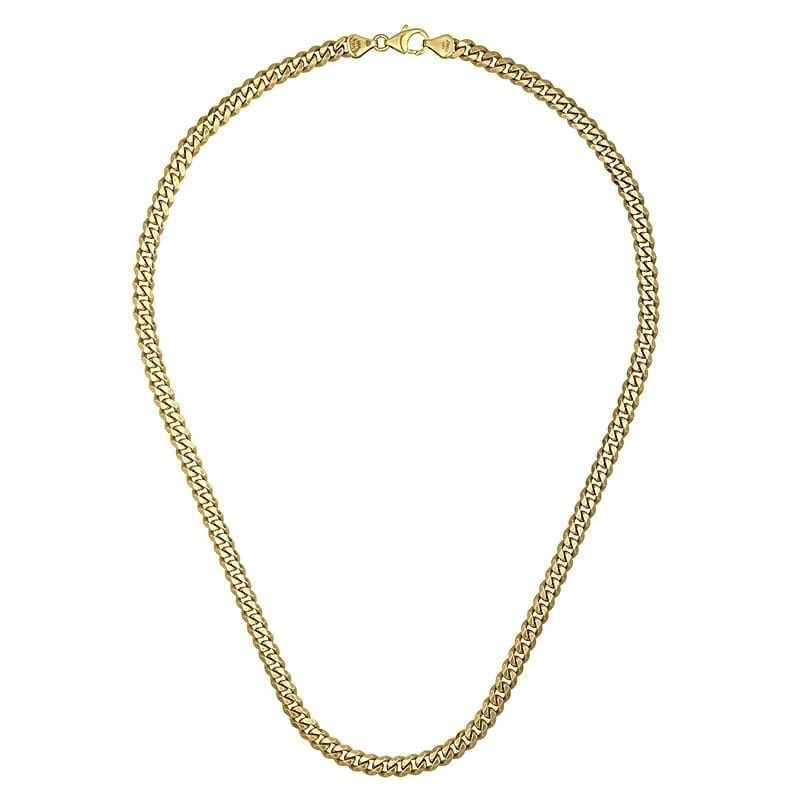 14k Yellow Gold Curb Link Chain Necklace