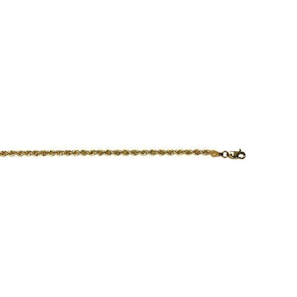 14k Yellow Gold Rope Chain Necklace