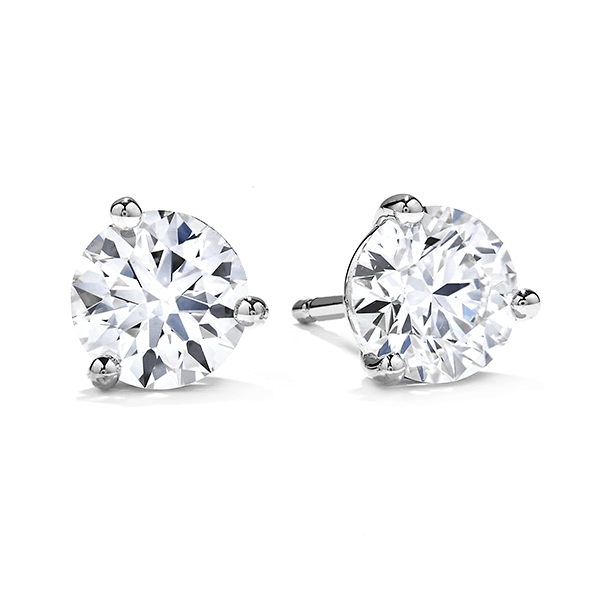 18k White Gold Diamond Stud Earrings