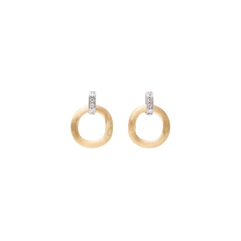 18K Yellow Gold Drop Earrings with Diamonds