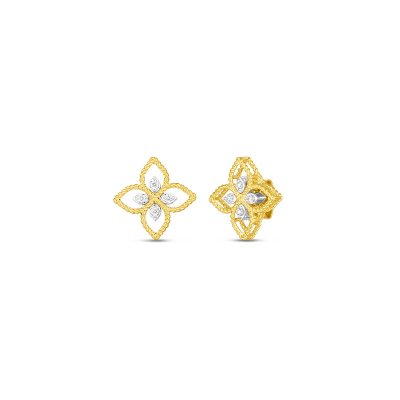 18K Gold Principessa Small Diamond Stud Earrings