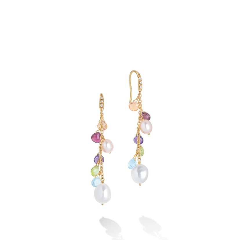 18k Yellow Gold Paradise Pearl Drop Earring