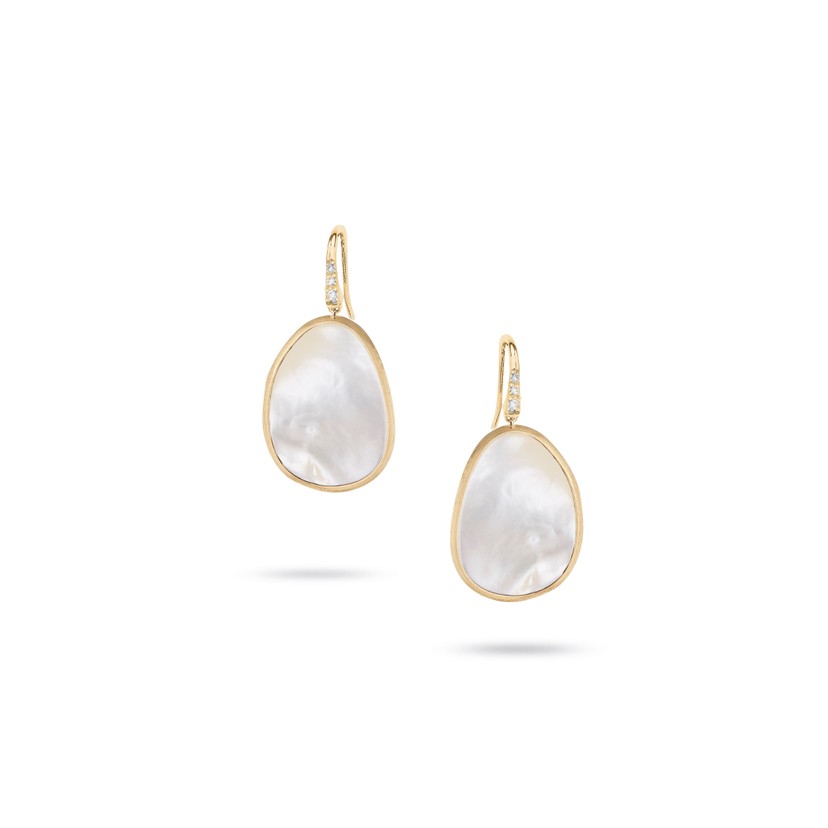 18k Yellow Gold Lunaria Diamond Earrings