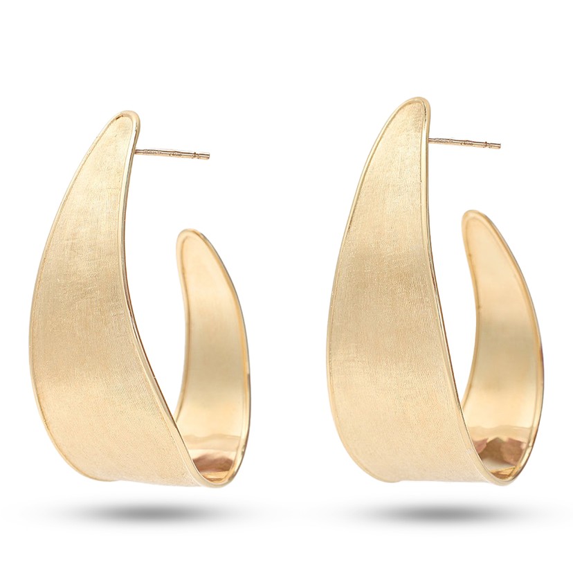 18k Yellow Gold Graduate Medium Hoops
