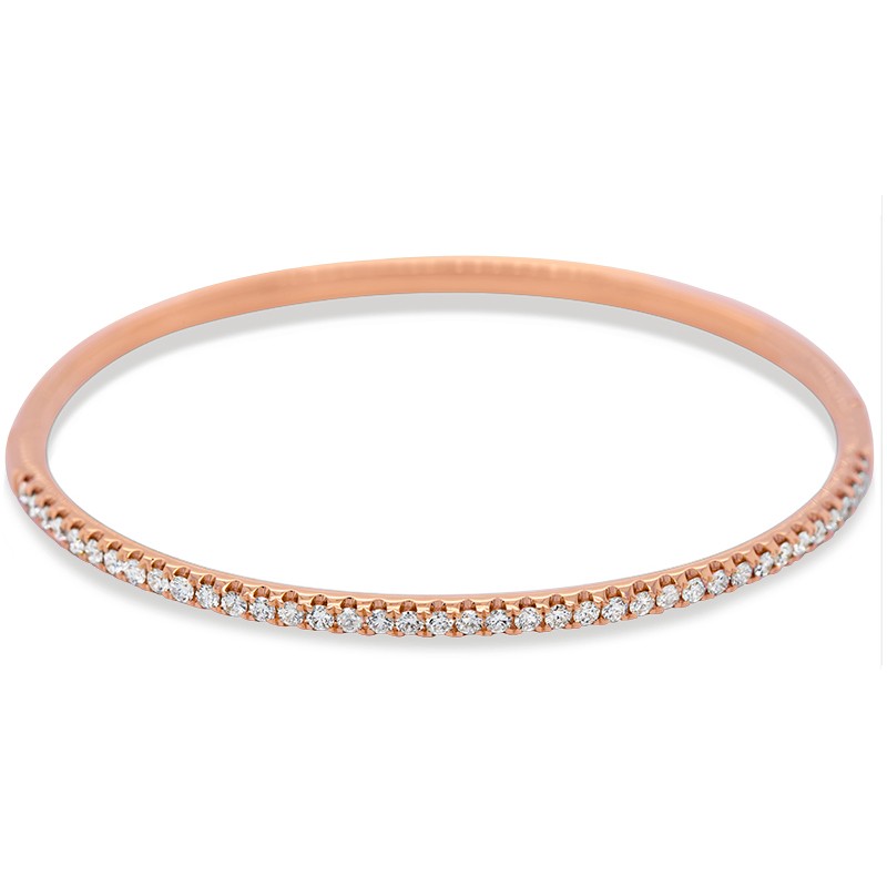 18k Rose Gold Diamond Bangle