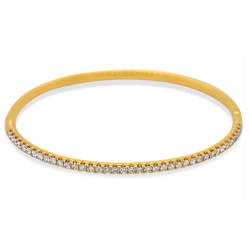 18k Yellow Gold Diamond Bangle