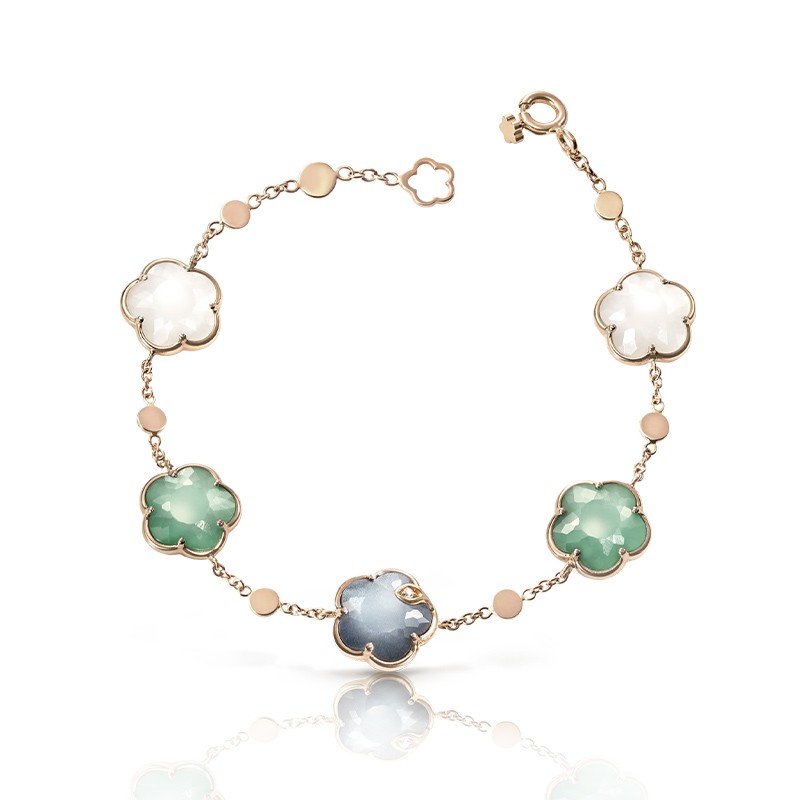 18K Rose Gold Petit Joli Diamond and Mixed Gemstone Bracelet