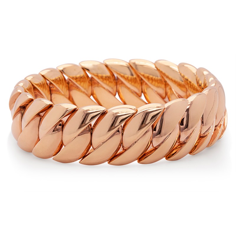18k Rose Gold Offset Stretch Bracelet
