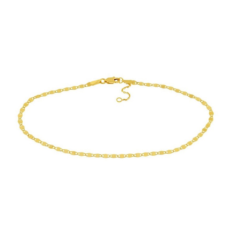 14k Yellow Gold Valentino Link Anklet