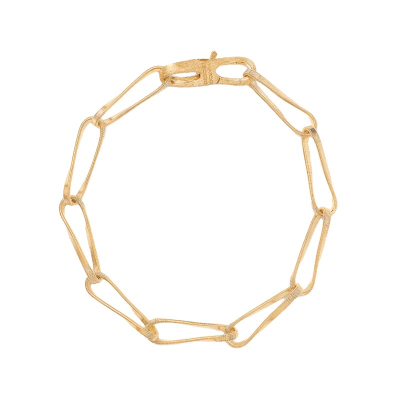 18K Yellow Gold Twisted Coil Link Bracelet