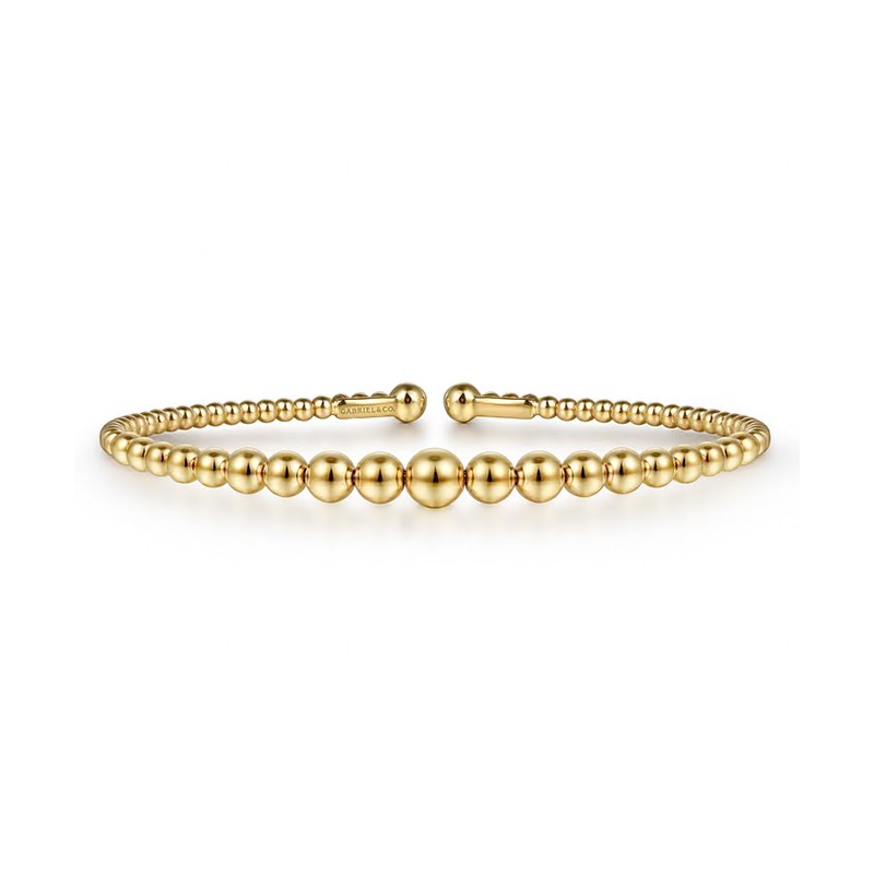 14K Yellow Gold Bujukan Open Bangle