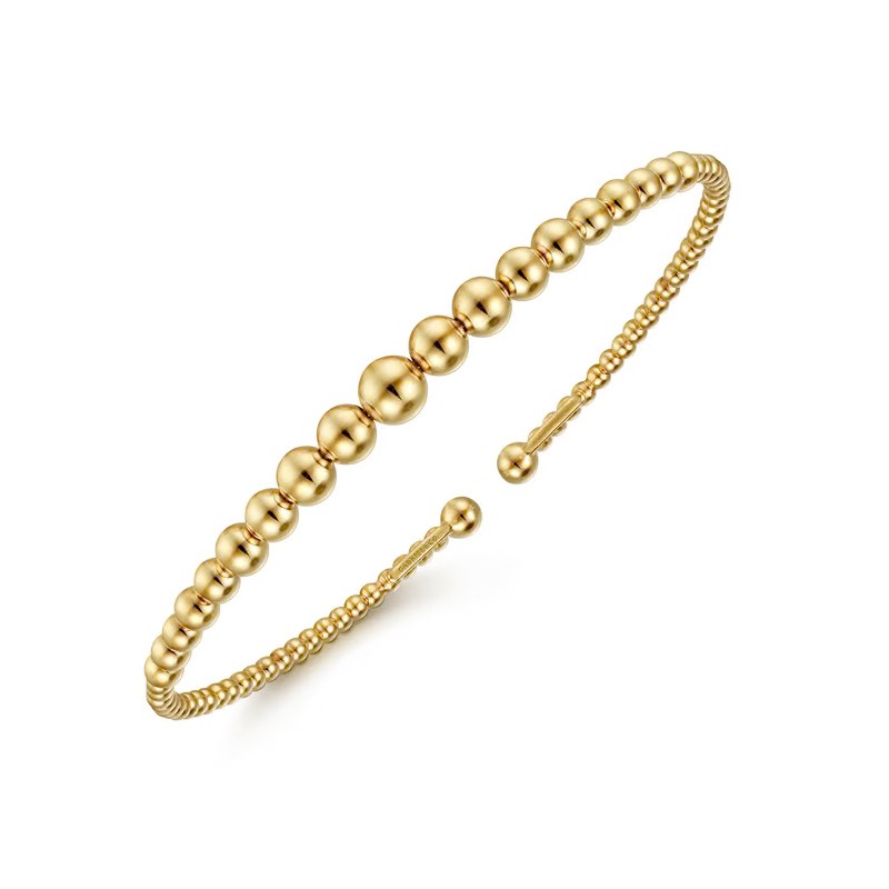 14K Yellow Gold Bujukan Open Bangle