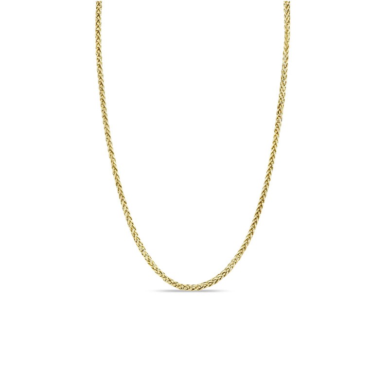 0.06CT DIAMOND MEN'S WHEAT CHAIN 3MM 22"