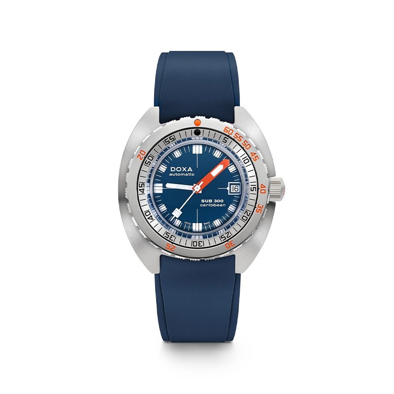 Stainless Steel Sub 300 Caribbean Rubber Strap