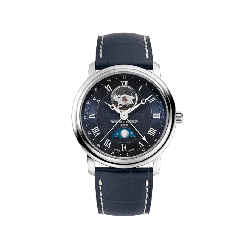 Stainless Steel Heart Beat Moonphase Date