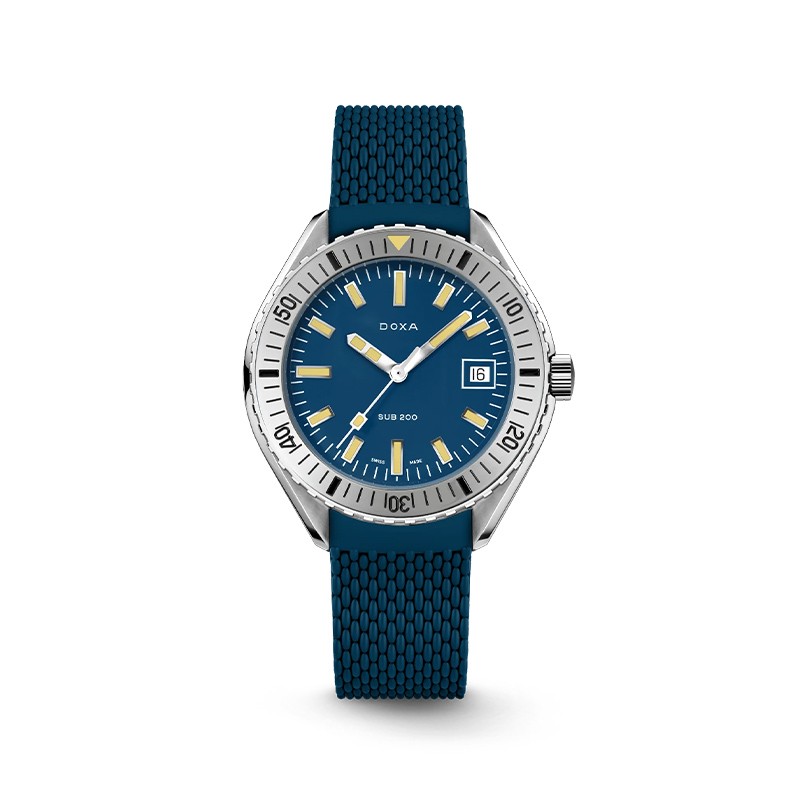 Stainless Steel Sub 200 Caribbean Rubber Strap