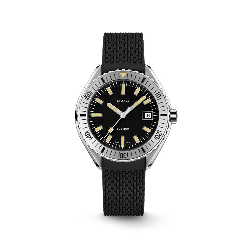 Stainless Steel Sub 200 Sharkhunter Rubber Strap