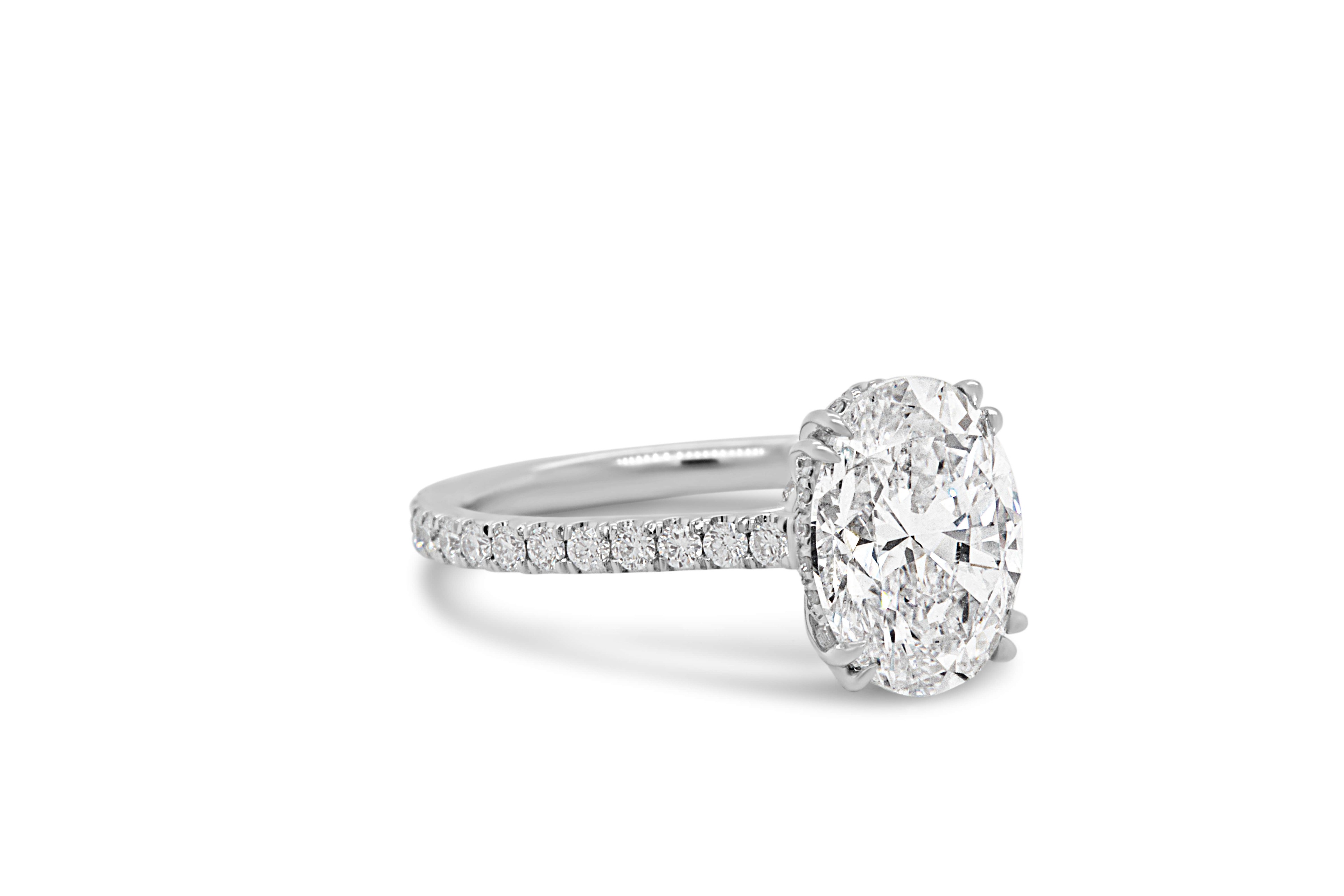 3.04 ct. Oval Diamond Ring