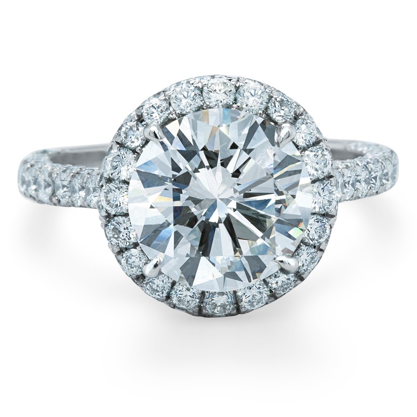 3.03 Ct. Round Brilliant Engagement Ring