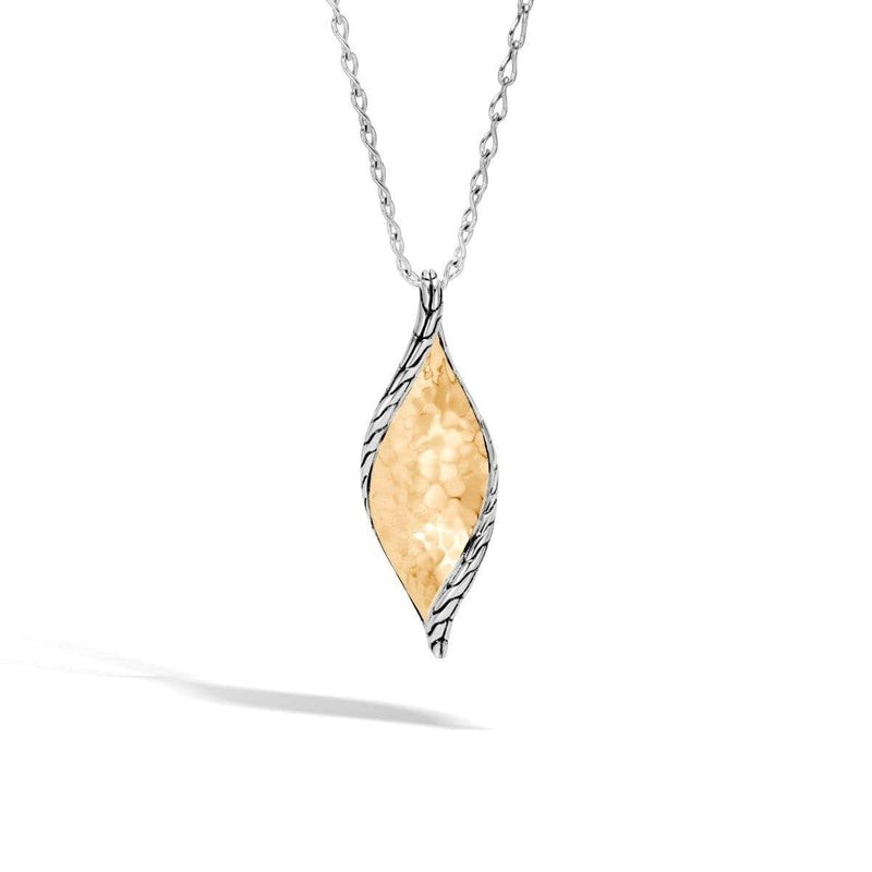 Silver and 18k Yellow Gold Twist Chain Necklace