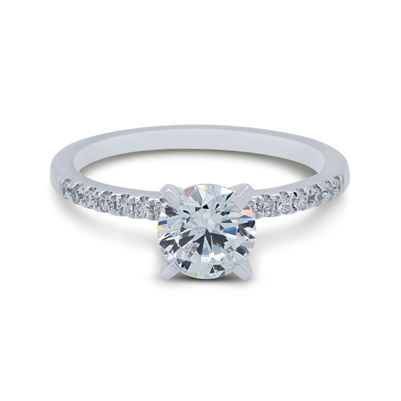 14K White Gold Diamond Ring Mounting