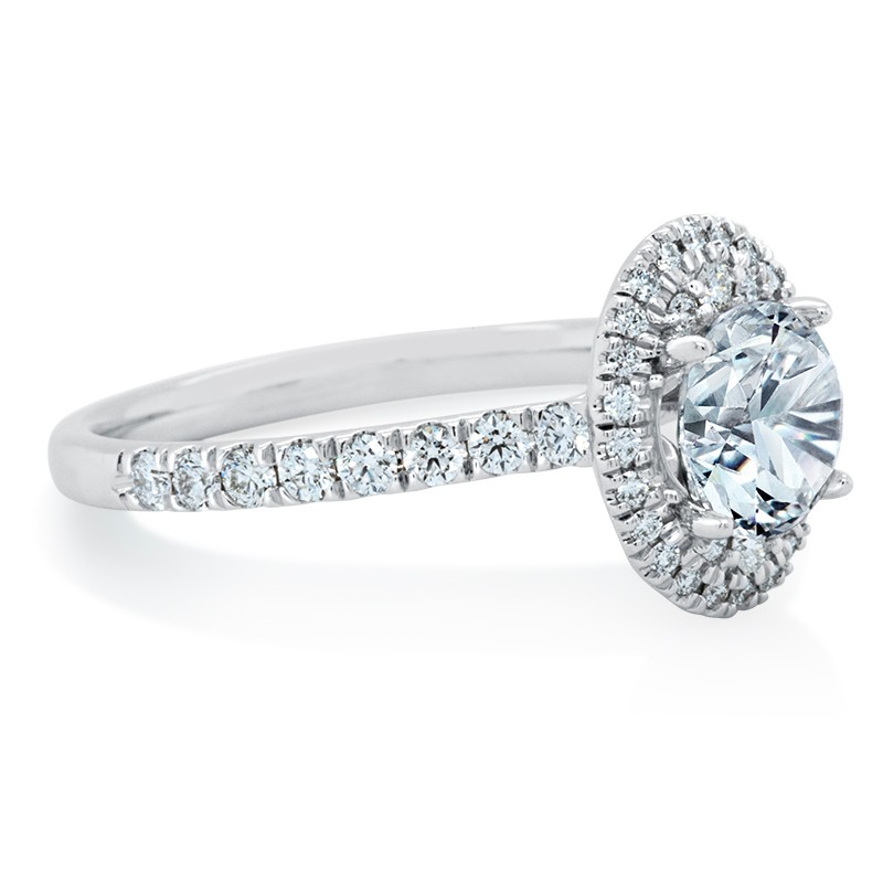 Juliette Oval Halo Diamond Engagement Ring