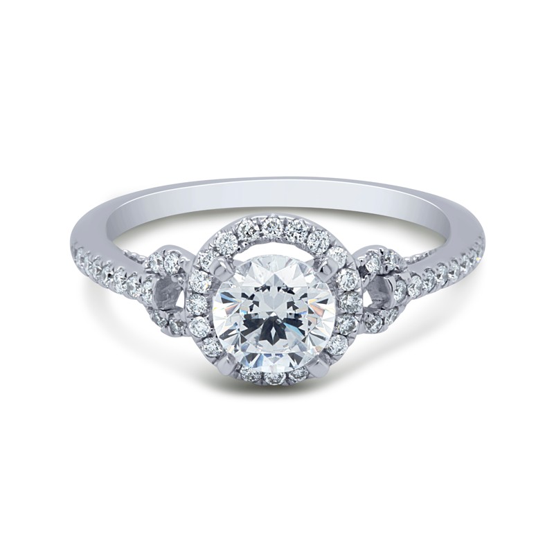 14K White Gold Diamond Ring Mounting