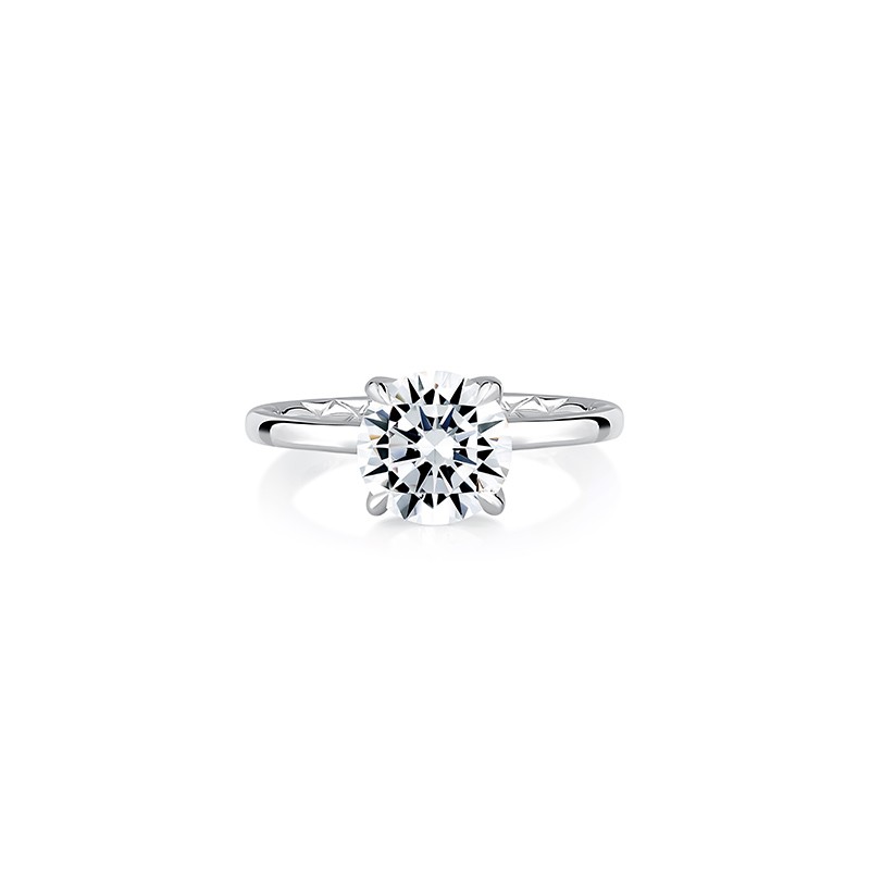 Solitaire Round Cut Diamond Engagement Ring Mounting