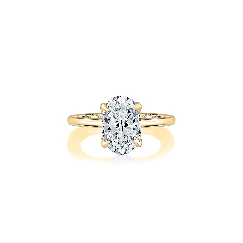 Oval Cut Diamond Solitaire Engagement Ring Mounting