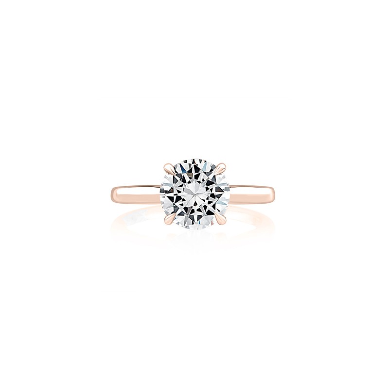 Round Cut Diamond Solitaire Engagement Ring Mounting
