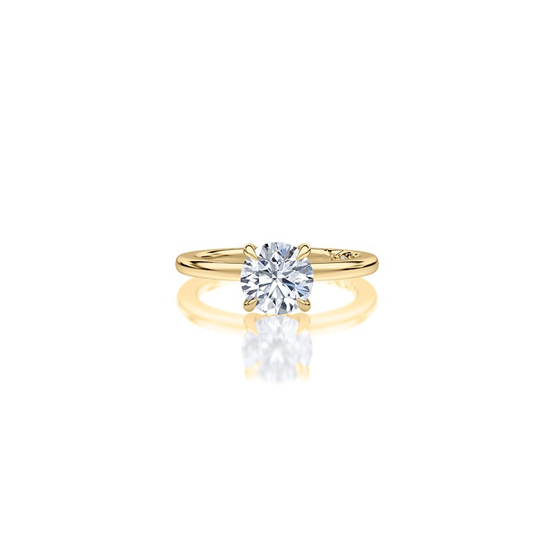 Solitaire Round Cut Diamond Engagement Ring Mounting