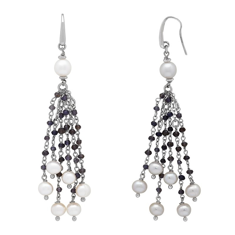Iolite Tasel Earrings