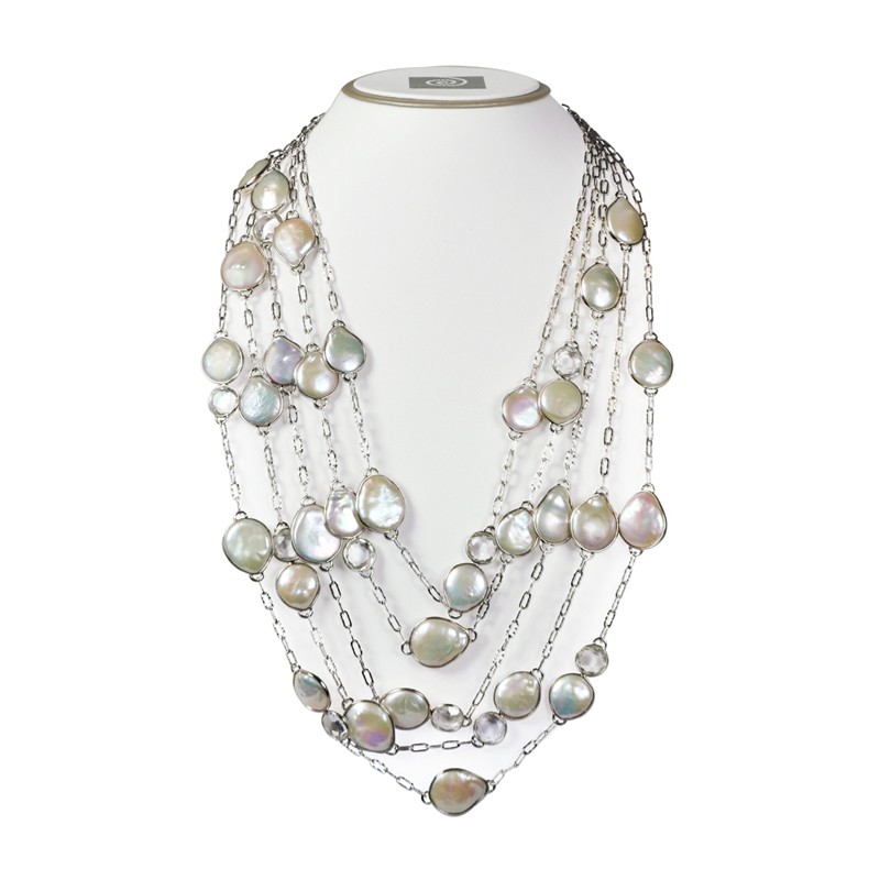 5 Strand Quartz Cloud Necklace