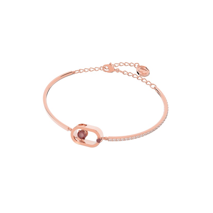 Sparkling Rose Gold Plated Red Dancing Crystal Bracelet